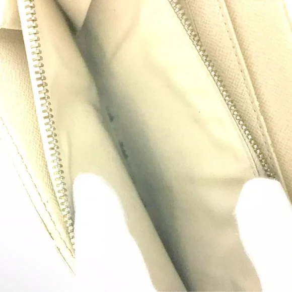 Louis Vuitton Damier Azur Porte Feuille Sarah Long Bifold Wallet White Long - Picture 7 of 8